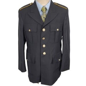 DeRossi & Son Dress Jacket Mens 39RC Black USA Army 450 Service Uniform Coat Y2K